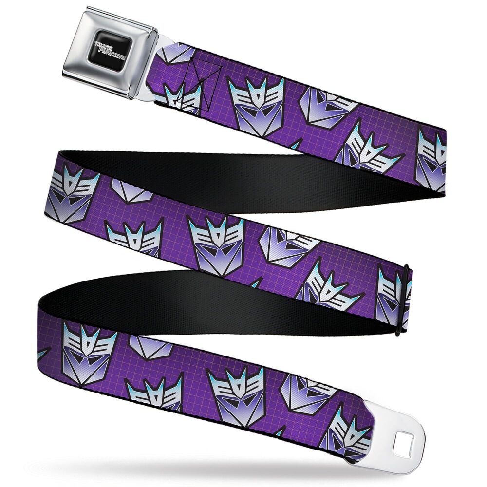 1581 Hasbro Belt, Seatbelt Buckle Belt, Transformers Decepticons Icon